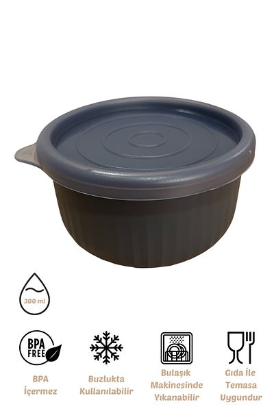 EVLE Vipahmet 0.30 Lt Anthracite Vacuum Storage Container