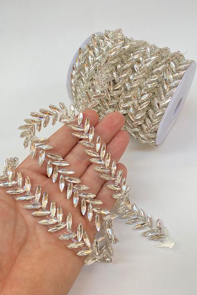 Hayalperest boncuk Iron-On Case Thin Shuttle Stone Evening Dress Strip Border