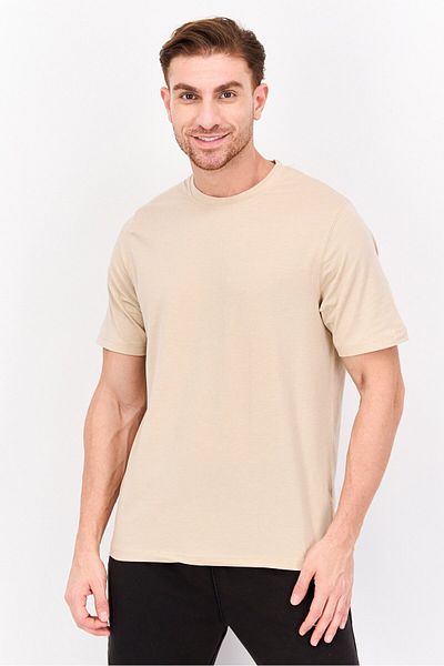 Legend Men Sportswear Fit Short Sleeve Training T-shirts, Tan