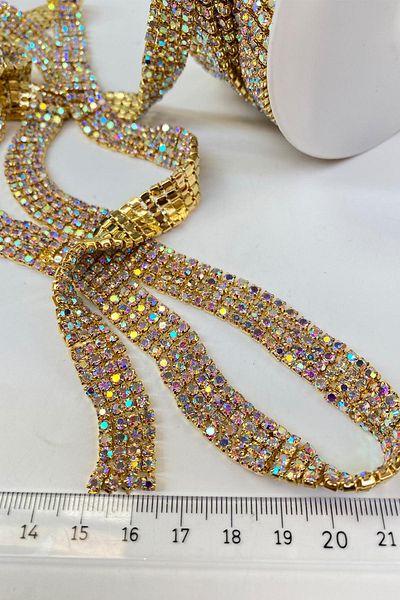 Hayalperest boncuk Gold Silver Janjan Shiny 4 Rows Beyoğlu Stripe Stone Beads