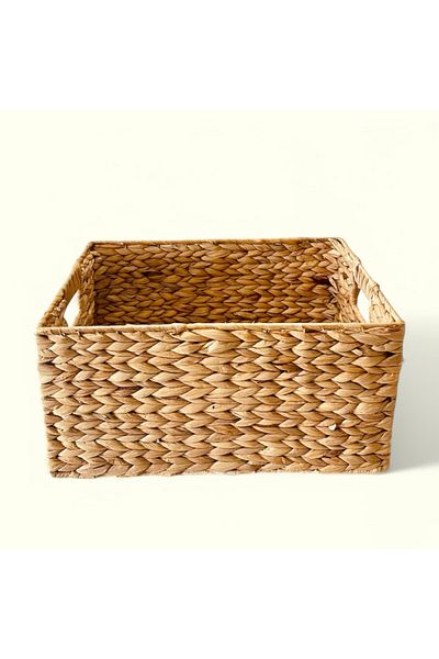 ELZEY HOME Правоъгълна плетена кошница от естествена ракита - S 37x23 см
