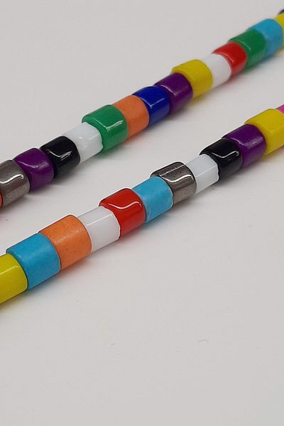 Hayalperest boncuk Colorful Cylinder Shiny Beads