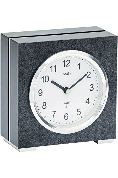 AMS Table Clock 5152, Quartz, White, Analogue, Modern