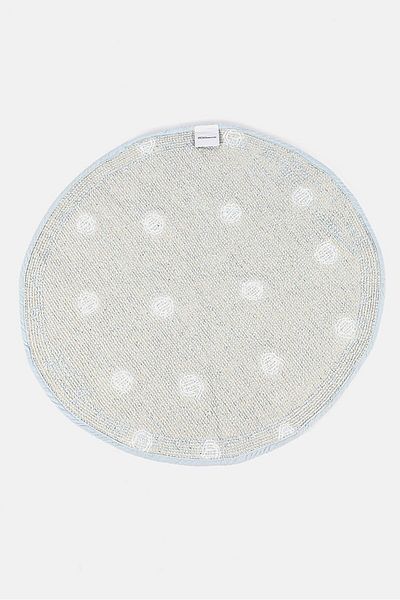 Bcbgeneration Tufted Cotton Bath Mat 66 D Cm, Blue And White