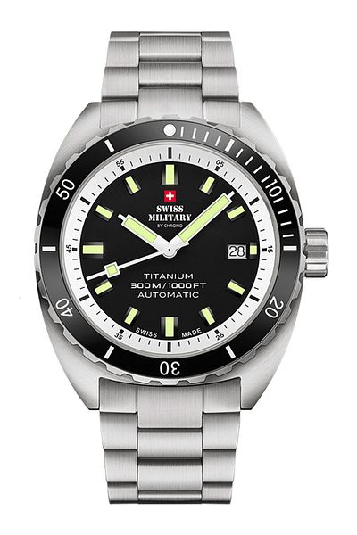 Swiss Military Mens Watch Sma34100.02, Automatic, 42mm, 30atm