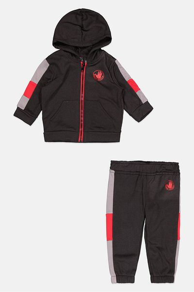 Body Glove Toddlers Boy 2 Pcs Brand Logo Sweatshirts And Pant Set, Black