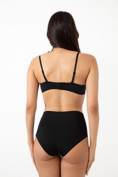 BLACKMORE Women's Black Color Recovery Silicone Laser Cut Bato Corset