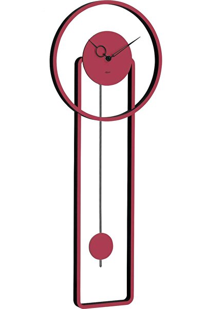Hermle Wall Clock 61024-362200, Quartz, Red, Analogue, Modern