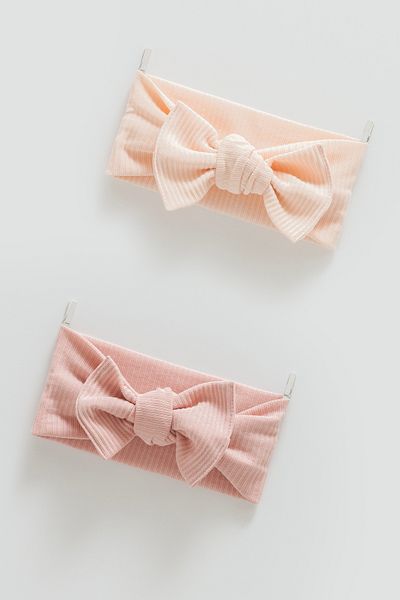 Caramell 100% Cotton Baby Girl Hair Band Bandana (0-24 Months Compatible)