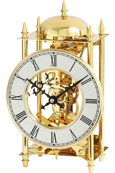 AMS Table Clock AMS 1183, Mechanical, Gold, Analogue, Classic