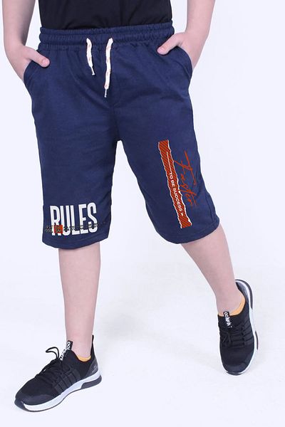 YA KO KİDS Rules Printed Boy's Double Pocket Capri