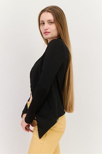 Bcbgeneration Women Split Neck Solid Long Sleeve Cardigan, Black