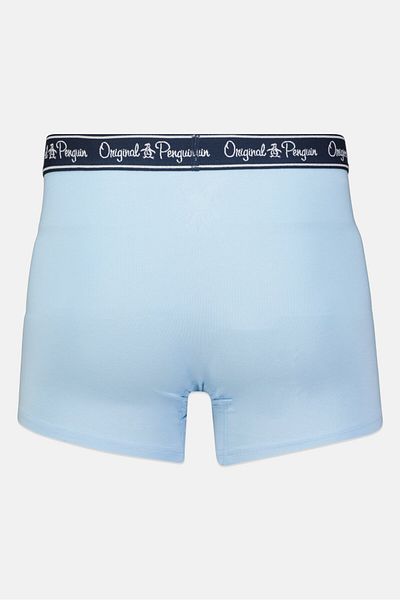 Original Penguin Men 3 Pieces Brand Logo Boxer Briefs, Lilac/purple/light Blue
