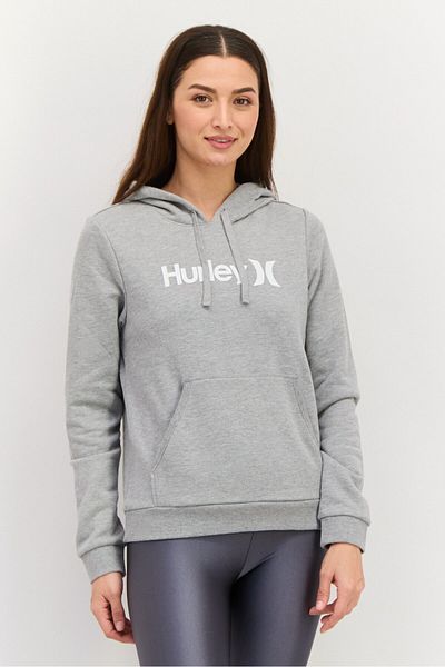Hurley Women Sportswear Fit Long Sleeve Training Sweatshirts, Heather Grey