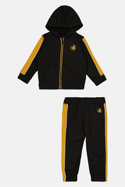 Body Glove Toddlers Boy 2pcs Printed Sweatshirts And Jogger Pants Set, Black