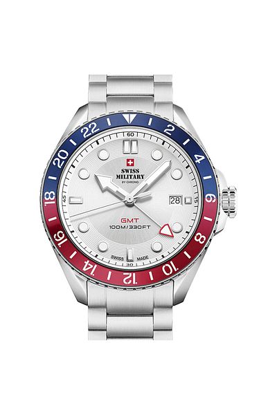 Swiss Military Mens Watch Sm34095.02, Quartz, 43mm, 10atm