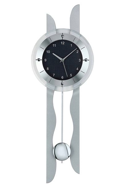 AMS Wall Clock 5243, Quartz, Black, Analogue, Modern