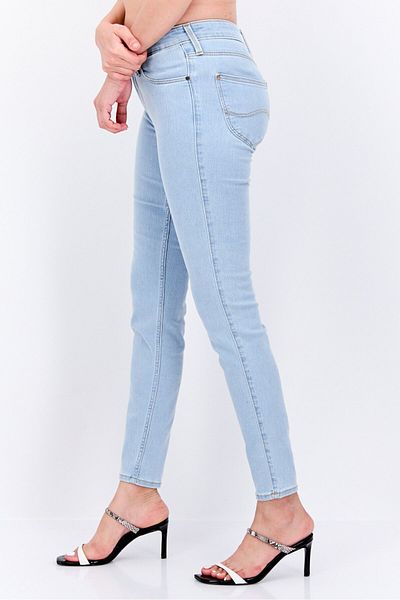 Lee Women Regular Fit Plain Stretchable Straight Leg Denim, Blue