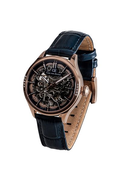 Carl Von Zeyten Ceas de dama Carl Von Zeyten CVZ0072RBL, automat, 38mm, 3ATM