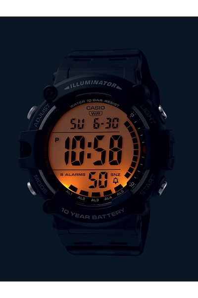 Casio Mens Watch Ae-1500wh-1avef, Quartz, 47mm, 10atm