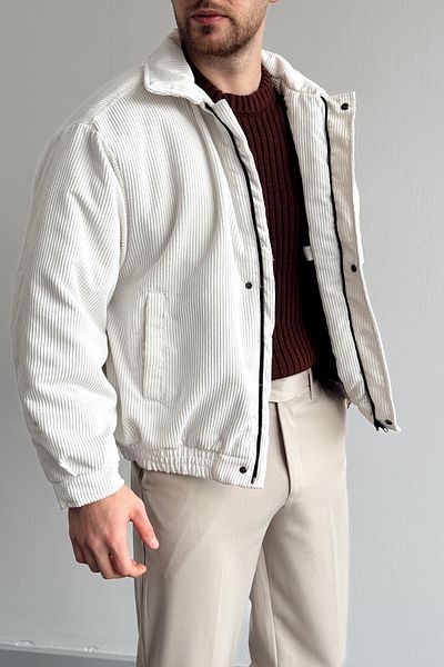 Helen Goods Ανδρικό σακάκι από υψηλής ποιότητας Vintage Oversize Κοτλέ υφασμάτινο παλτό