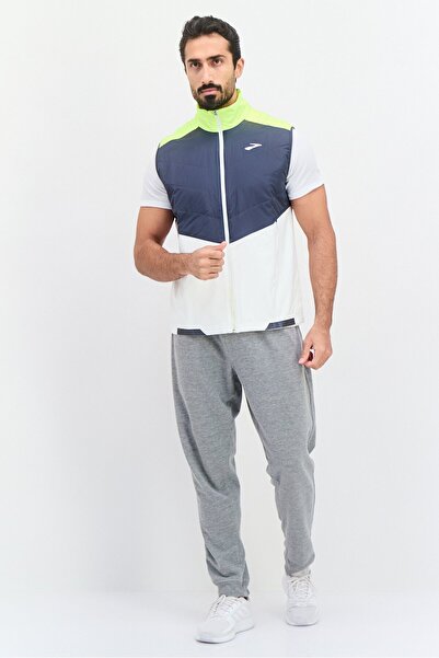 Brooks Men Sportswear Fit Sleeveless Running Vest Jacket, Lime
