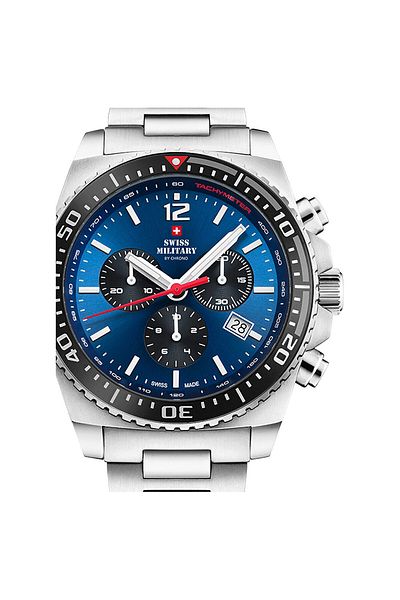 Swiss Military Mens Watch Sm34093.02, Quartz, 45mm, 10atm