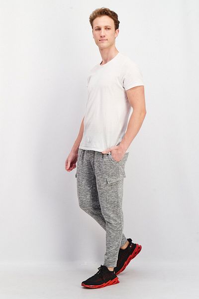 90 Degree By Reflex Men Sportswear Fit Drawstring Jogger Sweat Pants, Light /grey Heather