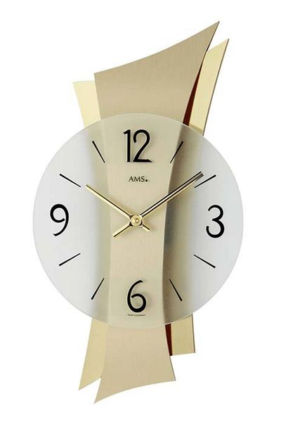 AMS Wall Clock 9397, Quartz, Transparent, Analogue, Modern