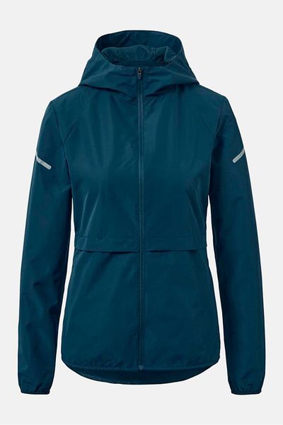 Tchibo Women Sportswear Fit Hooded Running Jacket, Navy