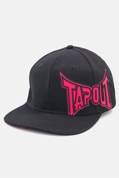 Tapout قبعة رجالية مطرزة بشعار بإبزيم قابل للتعديل، أسود/أحمر