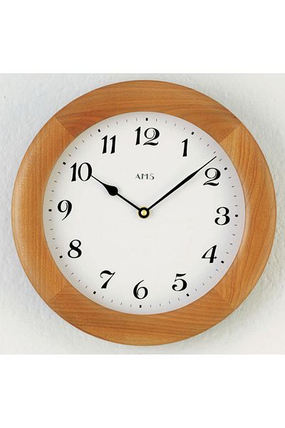 AMS Wall Clock 929/9, Quartz, White, Analogue, Classic