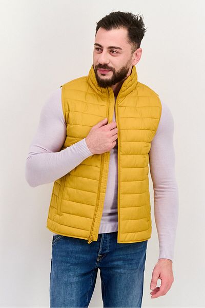 GAP Men Plain Sleeves Jacket, Mustard