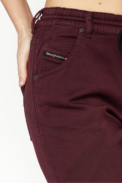 Diesel Women Boyfriend Stretchable Fit Plain Denim Jeans, Maroon