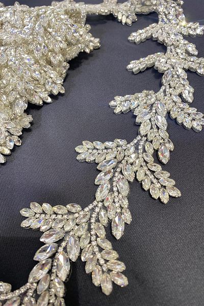 Hayalperest boncuk Large Design Shuttle Stone Evening Dress Strip Stone Border