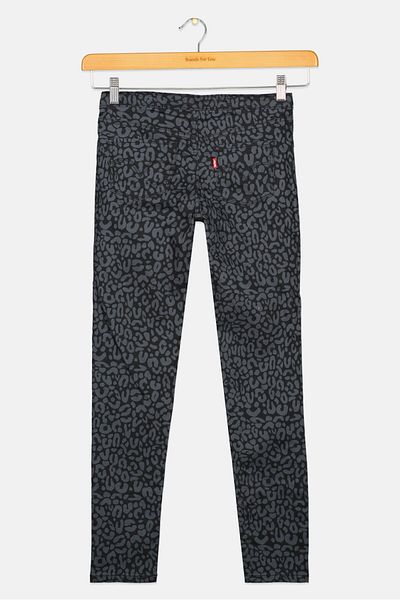 Levi's Kids Girl All Over Print Strachable Jeans, Black