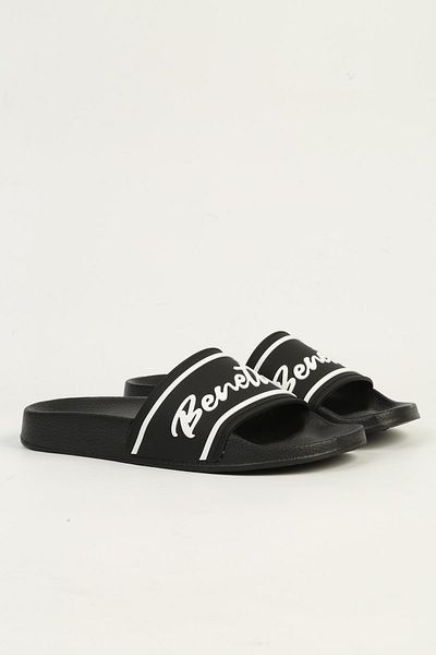 Benetton Bn-1435 Model Black Women's Slippers