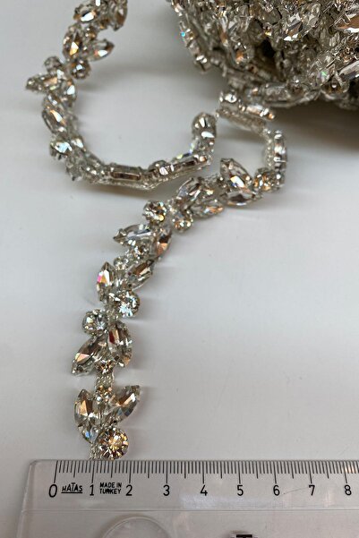 Hayalperest boncuk Cam Taşlı Hasırlı Şeritli Abiye Bordür Şerit