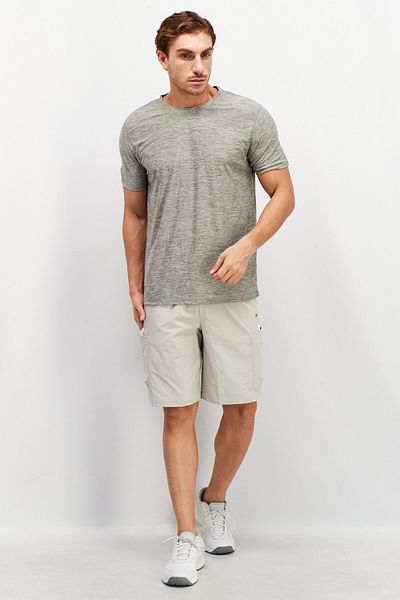 Reebok Men Sportswear Fit Drawstring Training Shorts, Light Grey