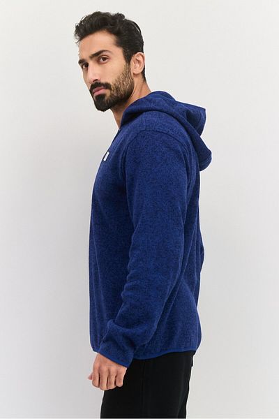 Hurley Men Hooded Long Sleeve Brand Logo Sweatshirt, Navy