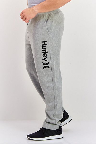 Hurley Men Sportswear Fit Brand Logo Outdoor Sweatpants, Grey