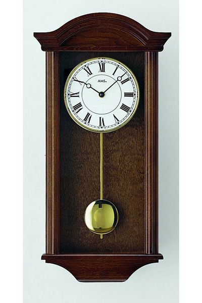 AMS Ceas de perete 990/1, cuarț, alb, analogic, clasic