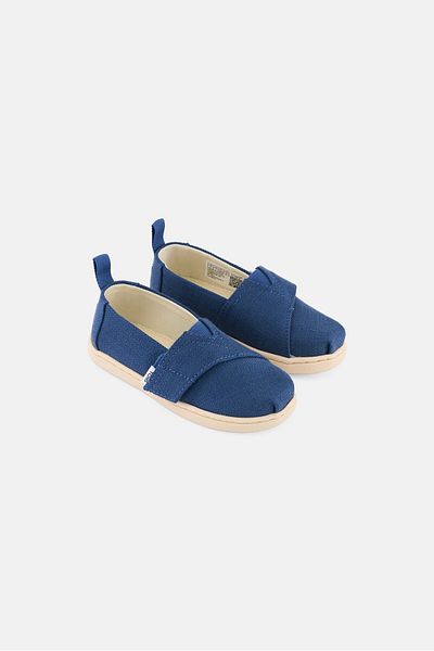 Toms Toddlers Boy Alpargata Velcro Shoes, Blue