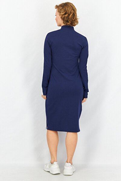 Fila Women Sportswear Fit Long Sleeve Outdoor Midi Dress, Navy Combo