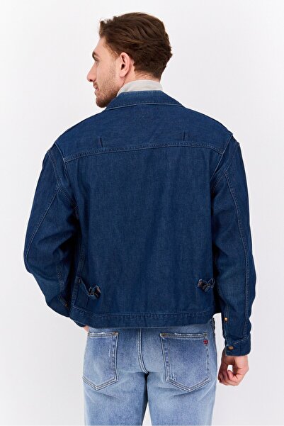 WRANGLER Men Washed Denim Jacket, Blue