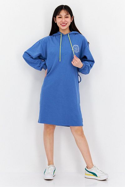 Levi's Women Hooded Graphic Sweater Dress, Blue