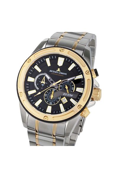 Jacques Lemans Ανδρικό ρολόι Jacques Lemans 1-2141I, Quartz, 48mm, 20ATM
