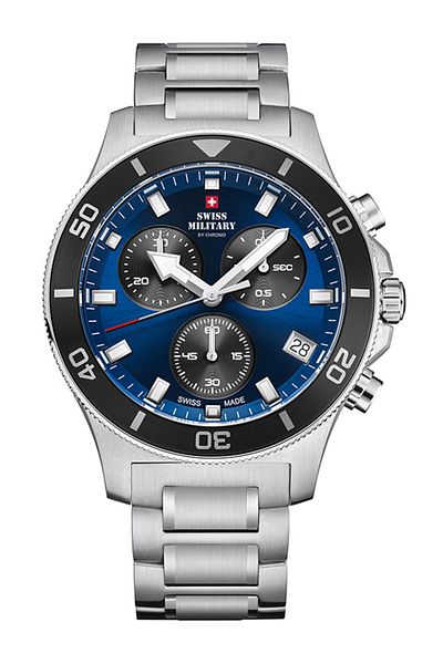 Swiss Military Mens Watch By Chrono Sm34067.11, Quartz, 42mm, 10atm