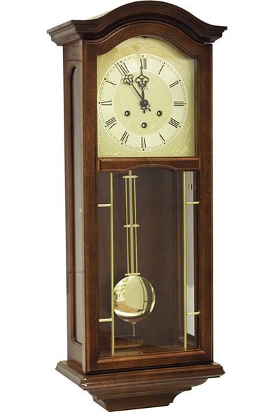 AMS Wall Clock 2651/1, Mechanical, Brown, Analogue, Classic
