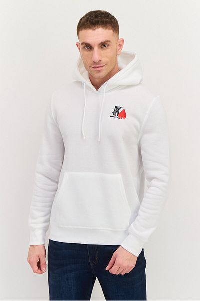 Members Only Men Hooded Embroidered Long Sleeves Sweatshirt, White
